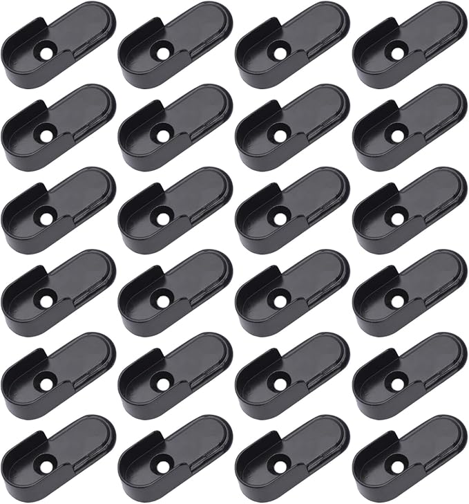 INCREWAY 24 Pcs Zinc Alloy Oval Closet Rod Supports Wall Mounted Wardrobe Pipe by ForHome