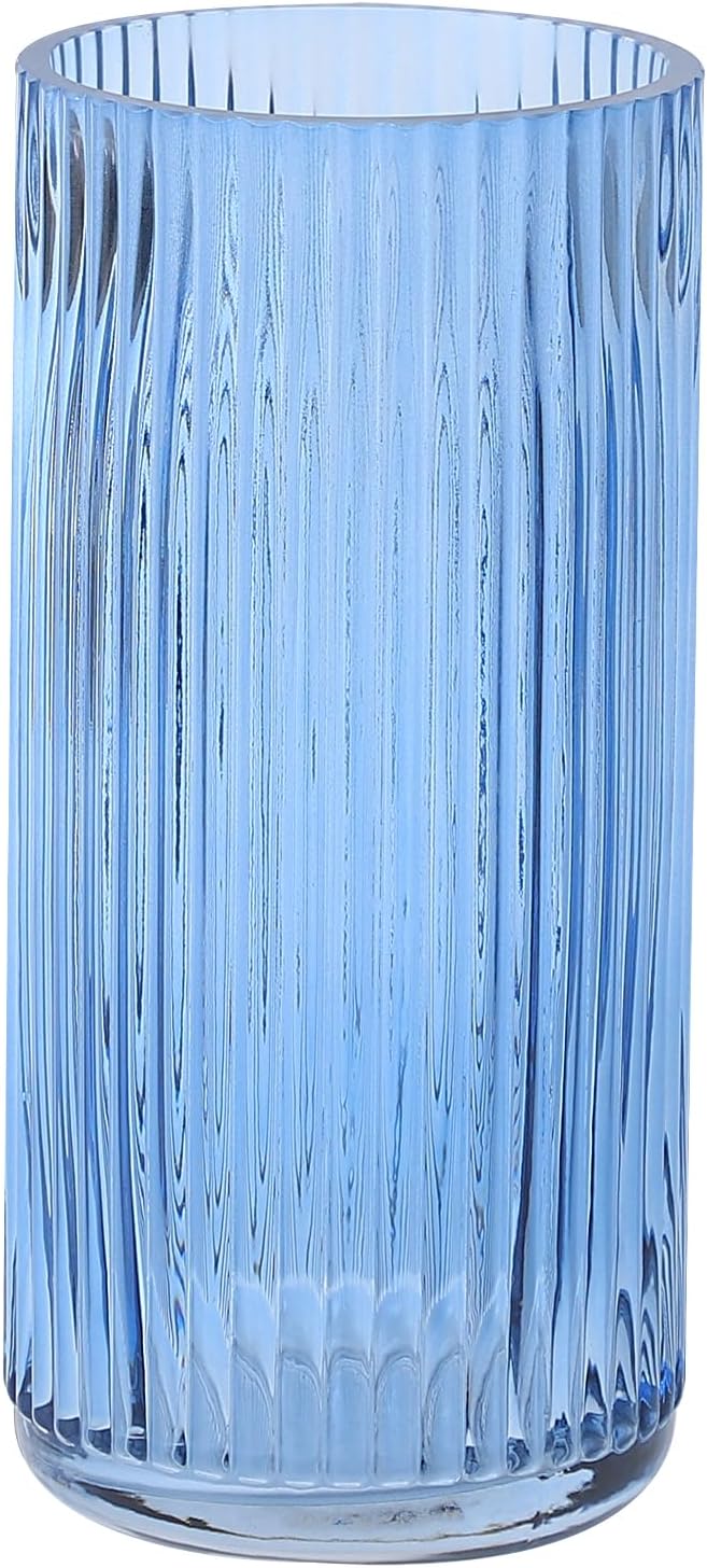 Ribbed Glass Vase, Modern Vases by MARTAGE