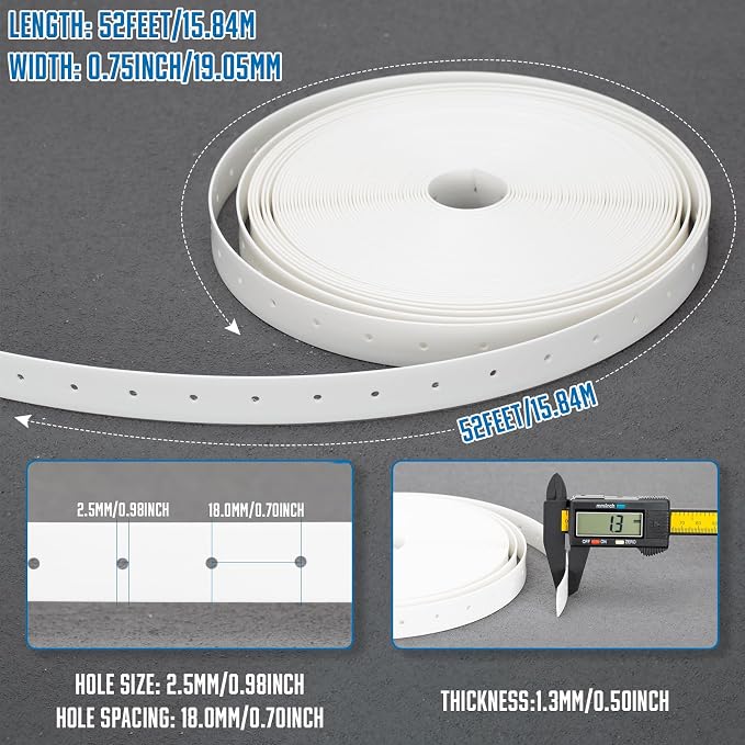 Plastic Hanger Strap 3/4 Inch x 52Feet Reinforced Flexible Hanger Strap - Image 2