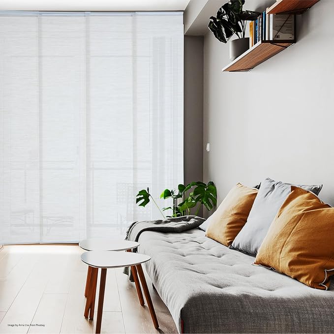 Replacement Fabric Panels for Sliding Glass Door, Fabric Only, Natural Woven - Image 7