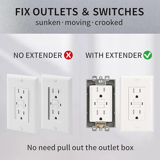 Single Gang Receptacle Outlet Box Extenders 1/4" - Image 6