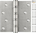 304 Stainless Steel 4" Door Hinges, Heavy Duty Ball Bearing Door Hinges by Eumtenr