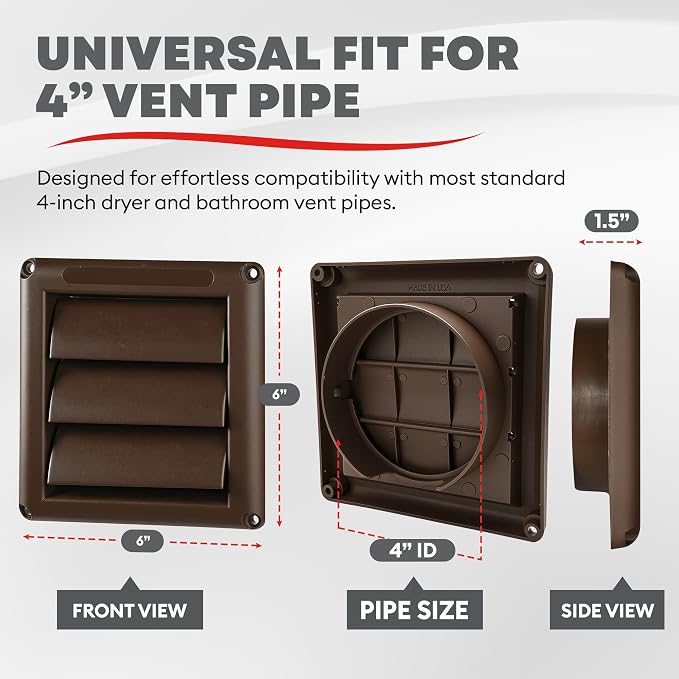 Deflecto Outdoor Dryer Vent Cover 4-Inch - Image 2