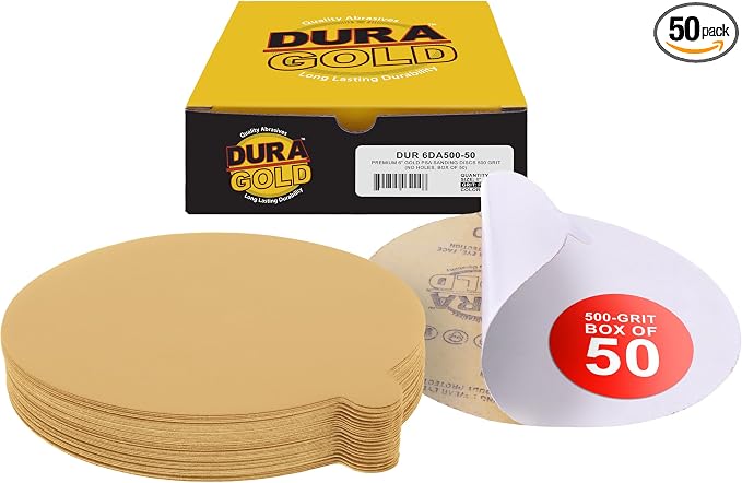 Dura-Gold Premium 6" Gold PSA Sanding Discs by Dura-Gold
