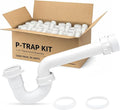 50 Pack 1-1/2 Inch P-Trap Kit, Polypropylene Tubular by JBProducts