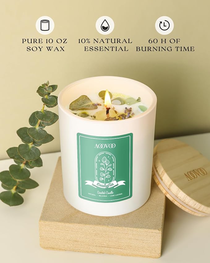 AOOVOO Eucalyptus Mint Scented Candles - Image 2