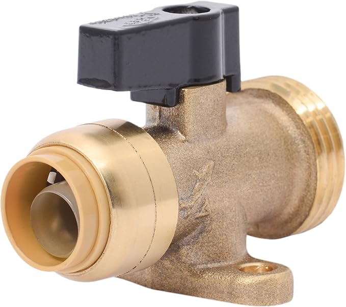 SharkBite 1/2 Inch x 3/4 Inch MHT Washing Machine Straight Valve, Push to by SharkBite