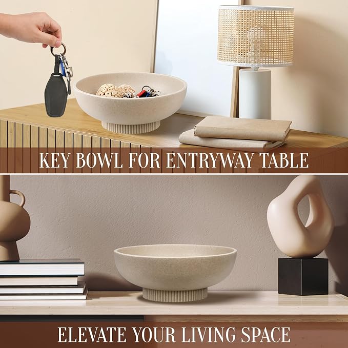 Deobath Large Resin Pedestal Decorative Bowl - Image 5