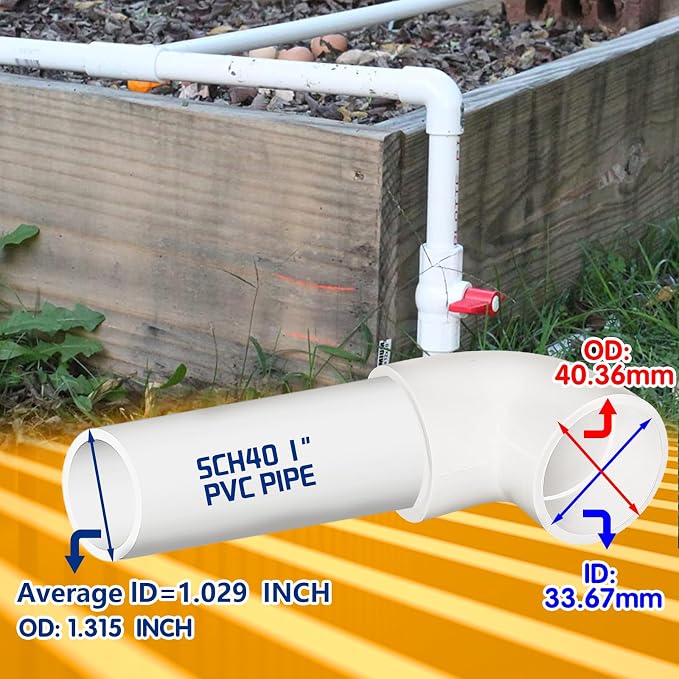 10PCS 1Inch PVC 90 Degree Elbow, 2 Way Right Angle Adapter Fittings, Pipe - Image 2