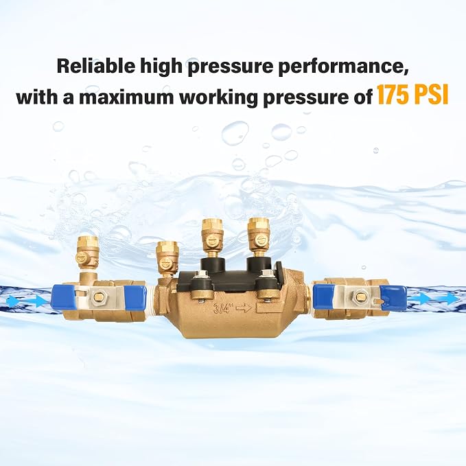 34-350 3/4" Double Check Backflow Preventer, Double Check Valve Assembly | Cast - Image 3