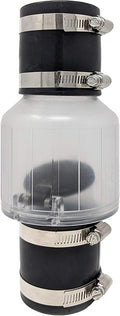 Silent Check Valve with Buna-N Couplings, Spring-Loaded Flapper, Sump Pump Life by PumpSpy