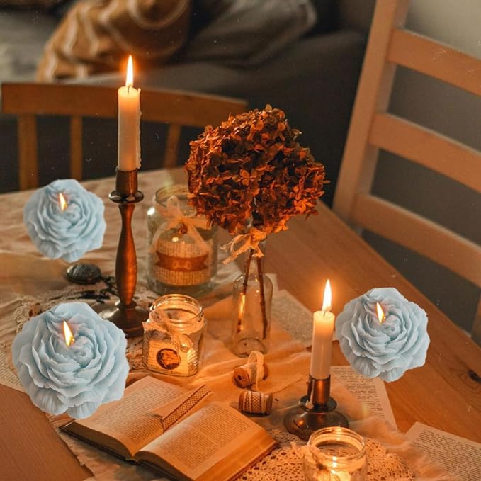 Peony Flower Shape Candle, Soy Wax Scented Decor - Image 4