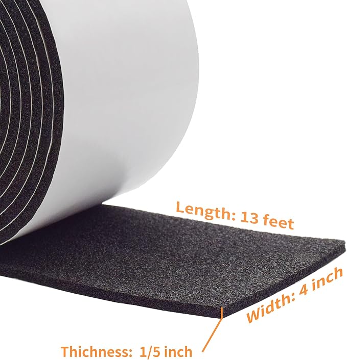 DOBTIM Pipe Insulation Foam Wrap Tape, Self Adhesive - Image 2