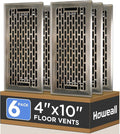 Howeall 4x10 Inches 6 Pack Heavy Duty Walkable Floor Register by Howeall