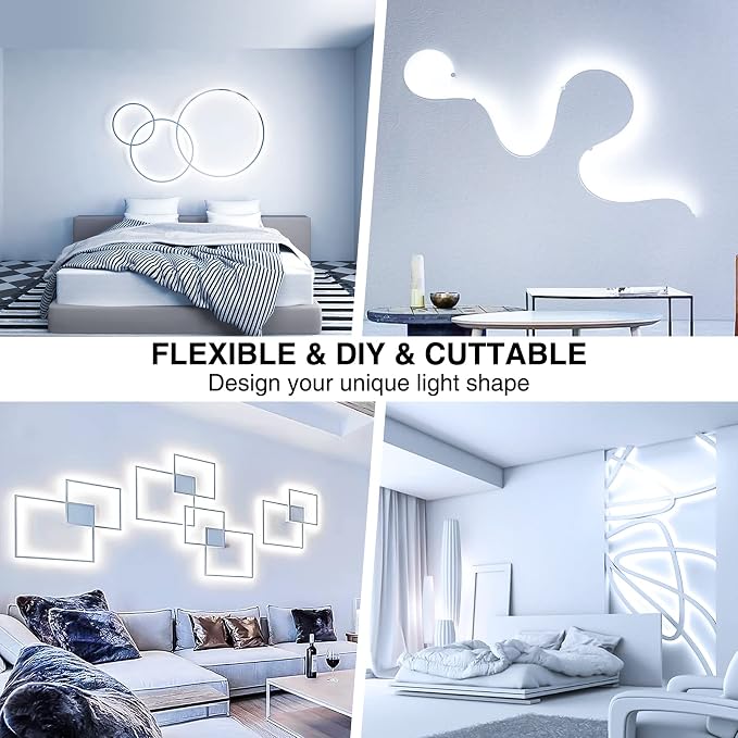 Onforu White LED Strip Lights, 32.8FT 6000K Super Bright Dimmable Tape Light Kit - Image 4