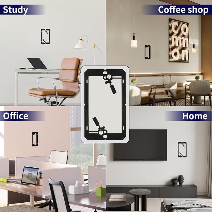 Wall Plate Mounting Brackets for Low Voltage Cables, 3 Packs | Single Gang Wall - Image 6
