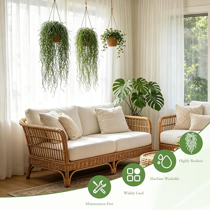 4 Pcs Fake Hanging Plants - Image 2