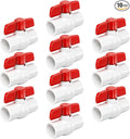 YADIAN 10Pack 1/2'' PVC Ball Valves Threaded, T-handle SCH40 Water Pipe by YADIAN