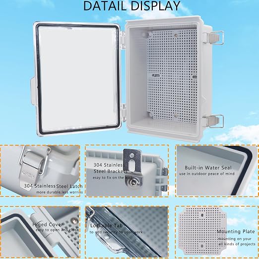 IP67Junction Box, ABS Plastic Outdoor Waterproof Box Electrical Enclosure - Image 3