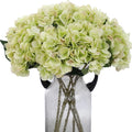 Kimura's Cabin 6pcs Hydrangea Artificial Flowers Fake Hydrangeas, Lime Green | by WeddingPartyArrangementBouquetsDecorationArtificialFlowers