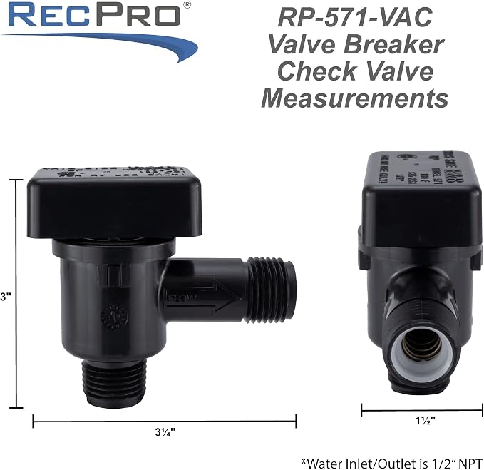 RecPro RV Vacuum Breaker Check Valve | Protect Fresh Water From Pollutants - Image 4