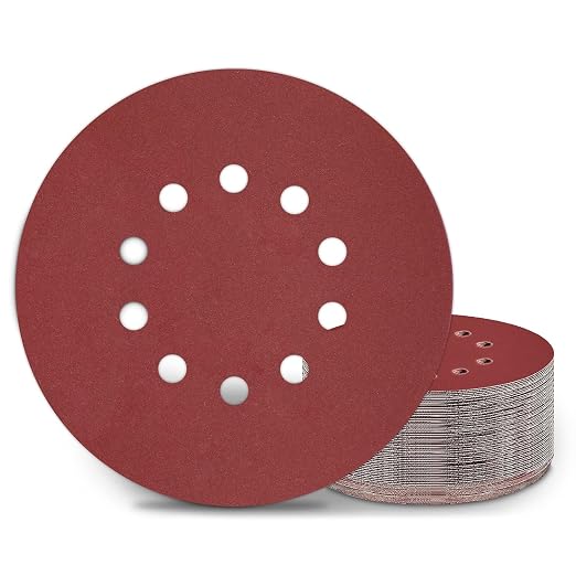 9 Inch 10 Holes Sanding Disc 320 Grit Drywall Sandpaper 30PCS by Awutzut
