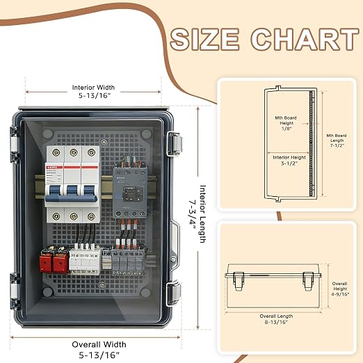 NineLeaf Outdoor Electrical Box Waterproof IP67, Weatherproof Junction Box ABS - Image 8