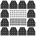 12pcs 2040 Joint Plate Connector Corner T Bracket 12-Hole Black | 2040 V Slot by SeekLiny