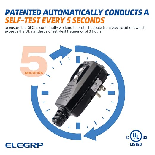 ELEGRP G1215PA G20PASR Patented Auto-Monitoring GFCI Replacement Plug Assembly - Image 2