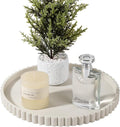 Round Bathroom Tray Perfume Organizer Coffee Table Decor, Heat-Resistant by Heagoale