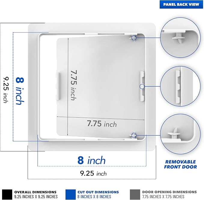 8x8 Access Panel for Drywall- Plumbing Access Panel Ceiling Access Panel - Image 2