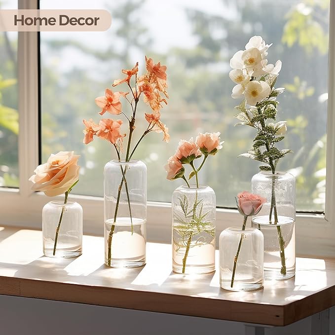 ComSaf Glass Bud Vases in Bulk, Mini Flower Display, Wedding Decor, Table - Image 6