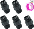 5PCS 1/2" PVC Hex Nipple Fitting, G1/2 X G1/2 Male Thread Coupling Adapter by Unknown