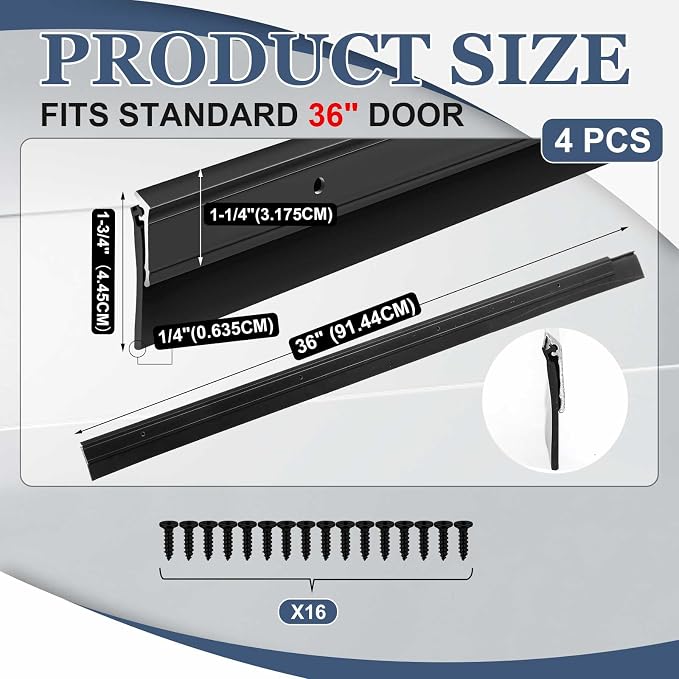 FoldTier 4 Pcs All-Season Door Sweep - Image 2