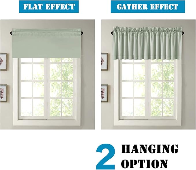 H.VERSAILTEX Blackout Valances for Windows, Kitchen Valance Curtains for Living - Image 6