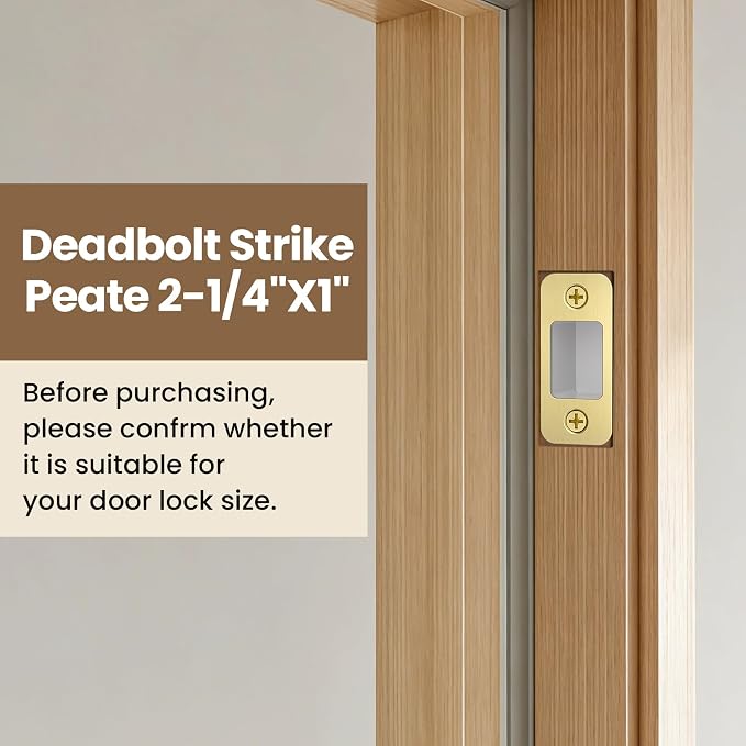 2 Pack Deadbolt Strike Plate Door Backplate - Image 3
