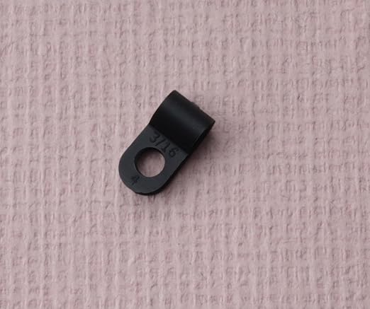 SOWAKA 50 Pcs Cable Clamp Black R Type Nylon Screw Mounting Cable | Cable - Image 2