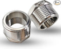 2 Pcs 304 Stainless Steel 1" Male to 3/4" Female Reducer Bushing, 1 Inch Male by PipeFloProonline
