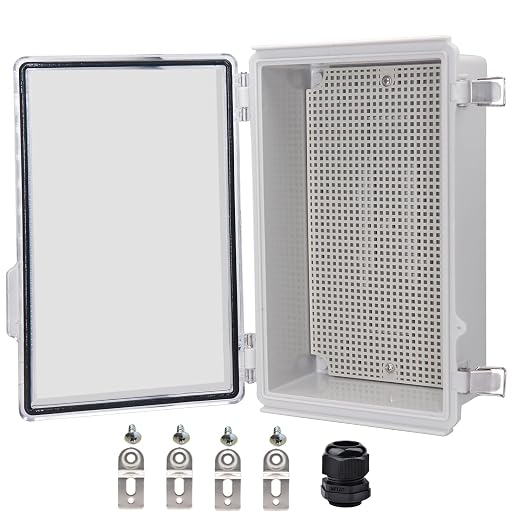 Waterproof Electrical Box, IP67 Junction Box Stainless Steel Latch Hinged Clear by YETLEBOX