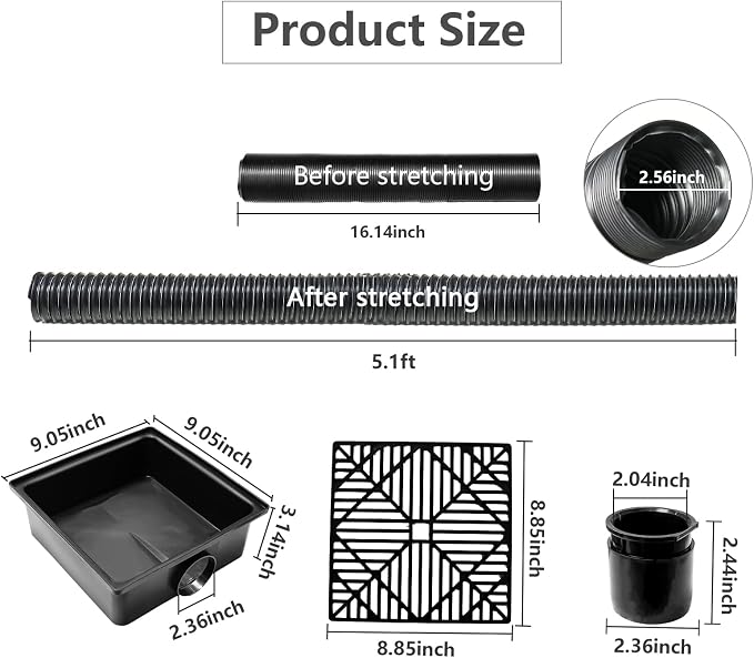 Rain Gutter Downspout Extensions Flexible, Catch Basin Downspout | Down Spout - Image 2