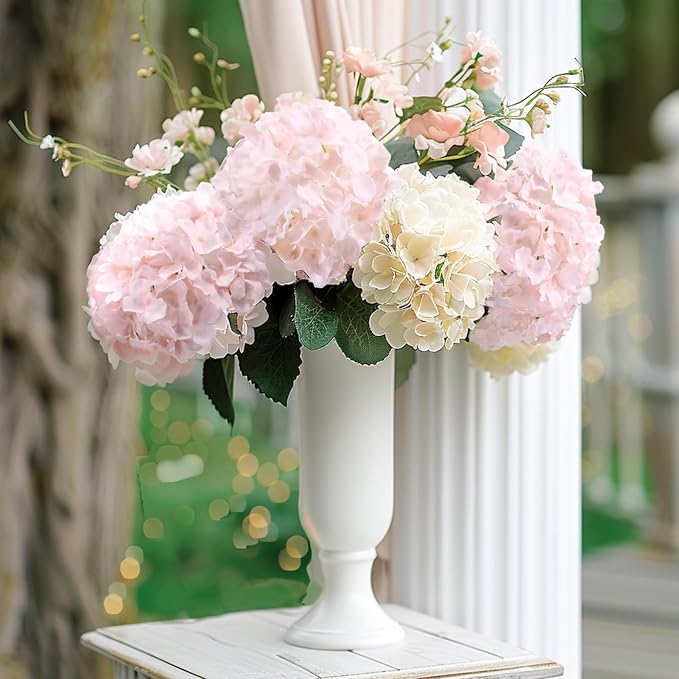 Auihiay 304 Pcs Hydrangea Artificial Flowers, Faux Hydrangea Flowers | Silk - Image 5