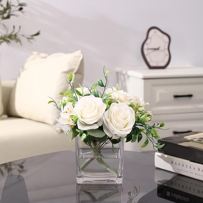 Square Glass Vases Set of 4, Square Vase - Image 5