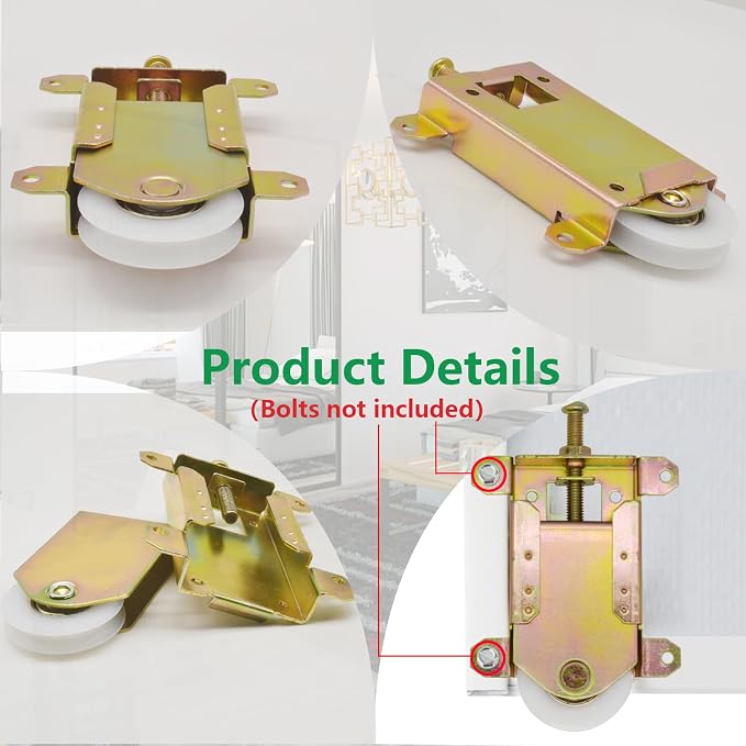 Sliding Mirror Closet Door Rollers Replacement Hardware Fits Contractors Part - Image 6