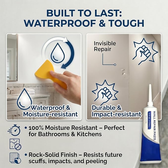 Drywall Repair Kit with Scraper, Quick Drying Wall Repair Paste | Spackle Wall - Image 5
