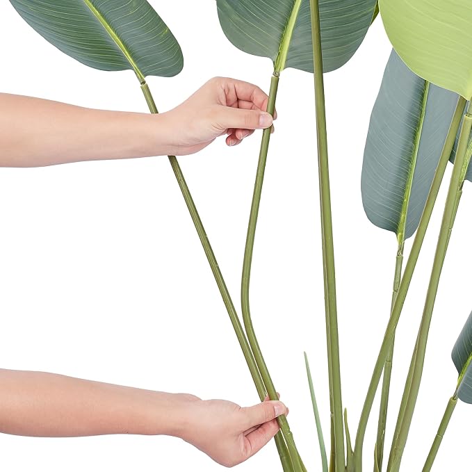 VEVOR Artificial Bird of Paradise Tree, 5 FT Tall Faux Plant, PE Material & - Image 9