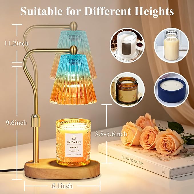 Blue Red Candle Warmer Lamp - Image 3