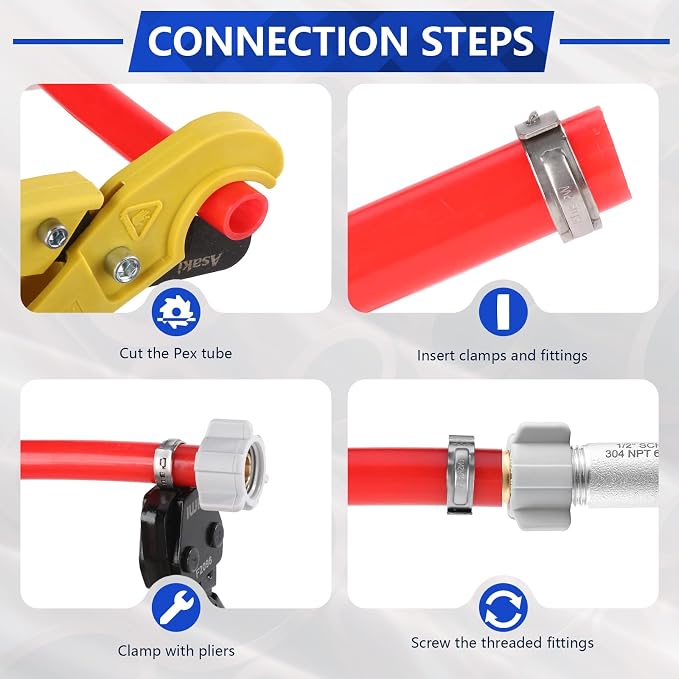 3/4" Pex x 1/2" Female NPT Swivel Adapter No-Lead Brass Crimp Fitting, PEX-B - Image 7