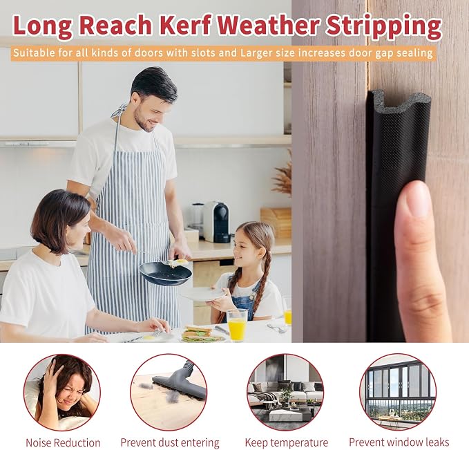 40 Feet Long Reach Door Weather Stripping Door Seal Strip, New Upgraded - Image 3