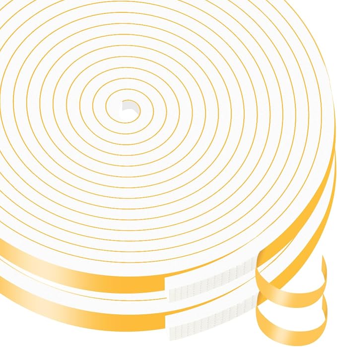 Door Seal Strip, High Density CR Insulation Tape, 3/8 in x 1/4 in x 33Ft | by MIKONIYA