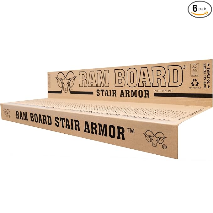 Ram Board Stair Armor for Temporary Stair Protection, 1.58 feet x 2.83 feet by RamBoard